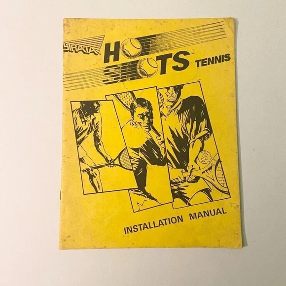 Vintage 1990 Hot Shots Tennis Strata Instruction Arcade Game Manual - Picture 1 of 16